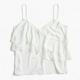 Drapey ruffle cami white at J. Crew